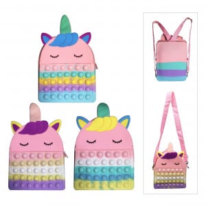 BOLSO POP-IT UNICORNIO   (24 CM X 18 CM)