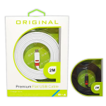 CABLE USB PLANO V8 EN CAJA 2M