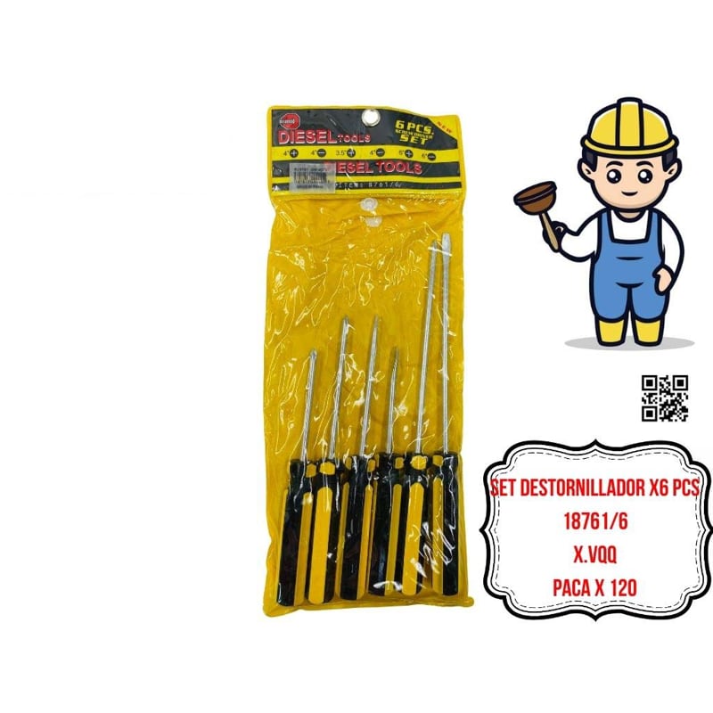 SET DESTORNILLADOR X6 PCS 18761/6