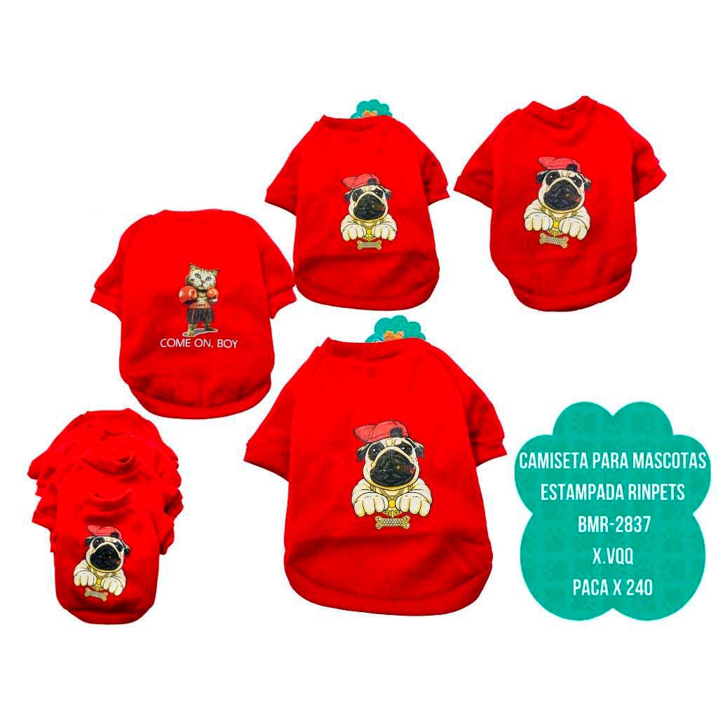 CAMISETA PARA MASCOTAS ESTAMPADA RINPETS BMR-2837