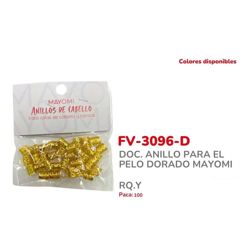 DOC. ANILLO PARA EL PELO DORADO MAYOMI BMR-3096-D