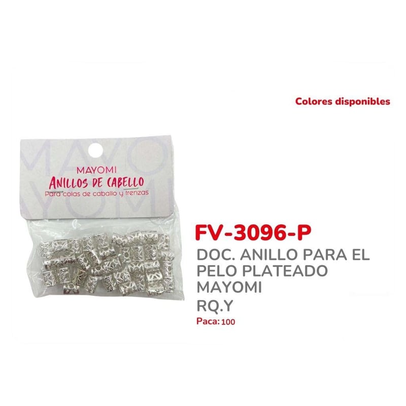 DOC. ANILLO PARA EL PELO PLATEADO MAYOMI BMR-3096-P