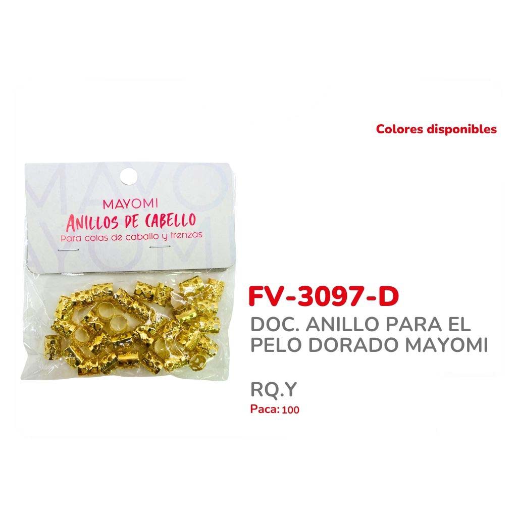 DOC. ANILLO PARA EL PELO DORADO MAYOMI BMR-3097-D