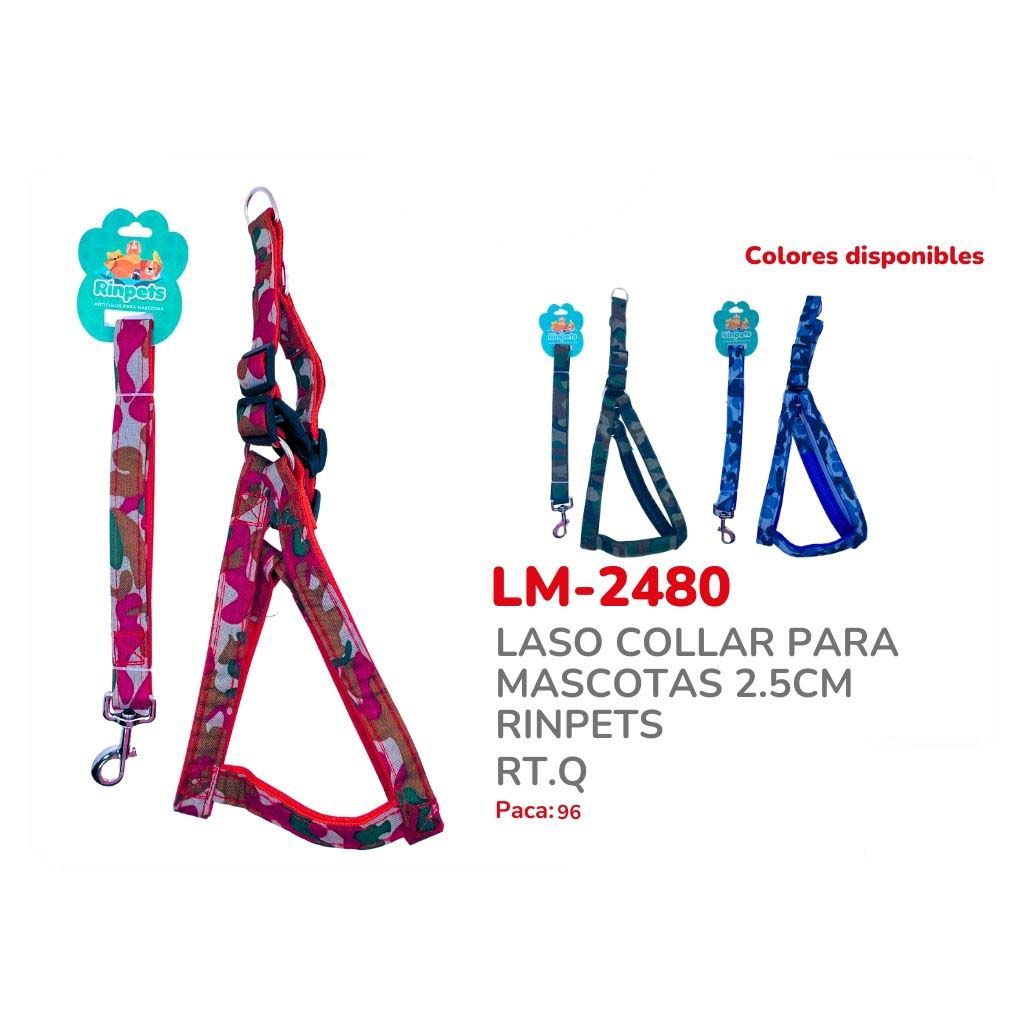 LASO COLLAR PARA MASCOTAS 2.5CM RINPETS BMR-2480