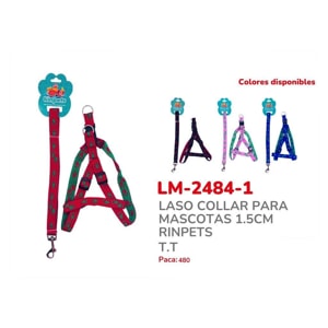 LASO COLLAR PARA MASCOTAS 1.5CM RINPETS BMR-2484-1