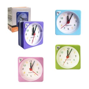 RELOJ DESPERTADOR EN CAJA COLOR PASTEL