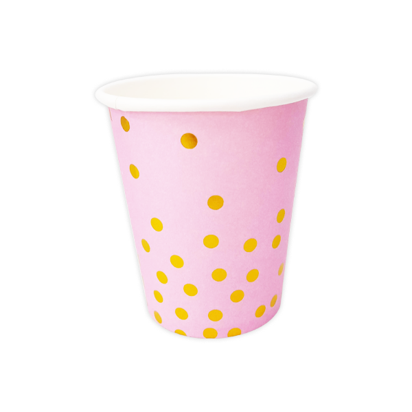 VASO DE FIESTA CHISPIADO ROSA X10,