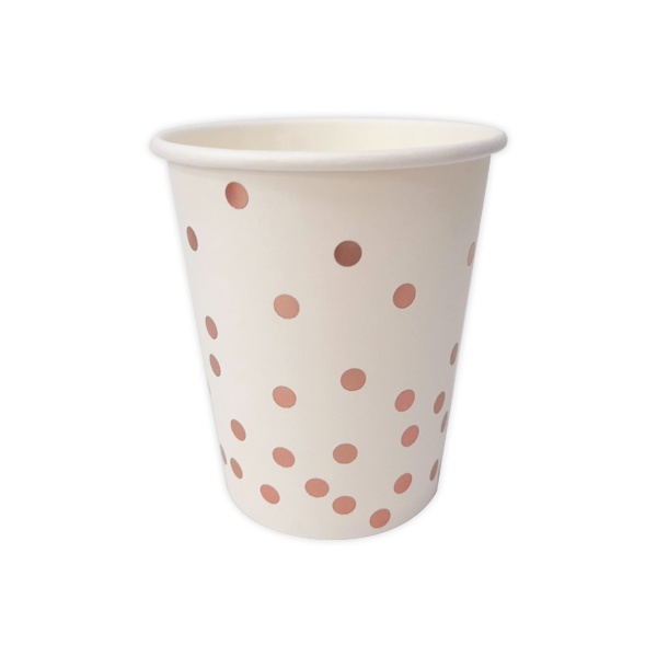 VASO DE FIESTA CHISPIADO BLANCO X10