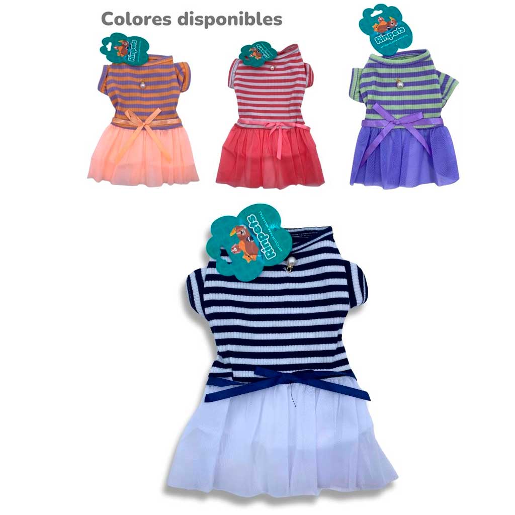 VESTIDO PARA MASCOTAS RINPETS S-M-L-XL BMR-2779