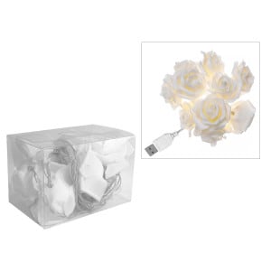 ROSAS BLANCAS CON LUZ (USB):