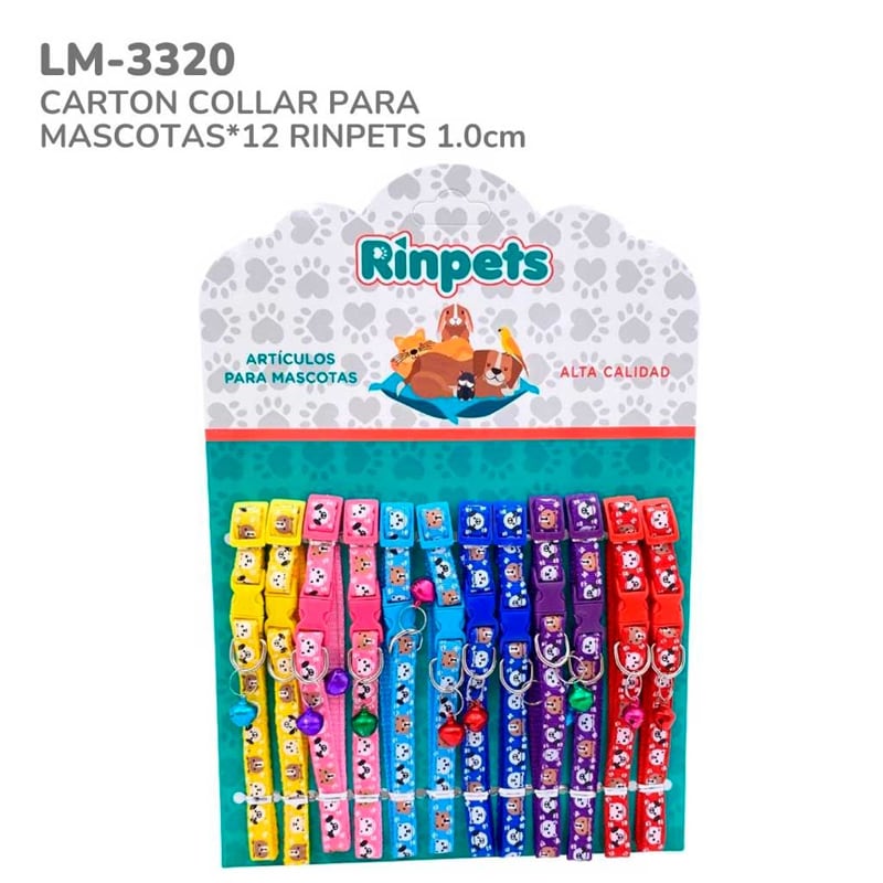 CARTON COLLAR PARA MASCOTAS*12 RINPETS 1.0CM BMR-3320