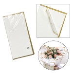 PAPEL COREANO BLANCO BORDE DORADO X20: