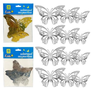 MARIPOSAS DECORATIVAS (PQTX12)