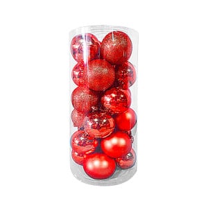 BOLAS NAVIDEÑAS ROJA X24