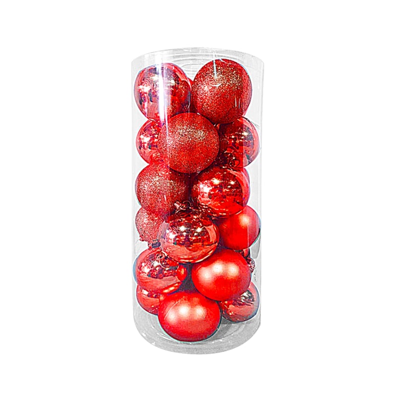 BOLAS NAVIDEÑAS ROJA X24