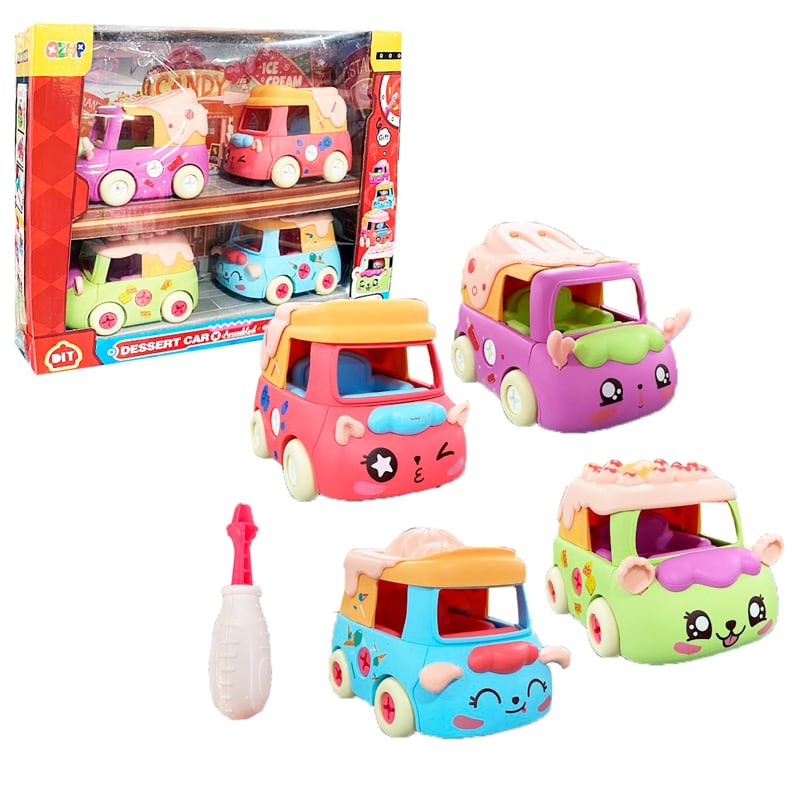 SET CARROS  DE HELADO X4