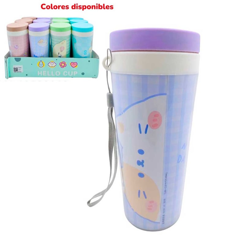 VASO ESTAMPADO CON TAPA 300ml 19398012