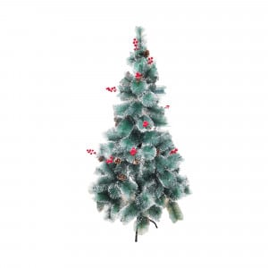 ARBOL NAVIDEÑO ERIZO VERDE PUNTAS BLANCAS 150MTS