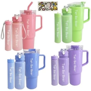 VASO TERMO X3 CON STIKERS 1400ML-900ML-300ML