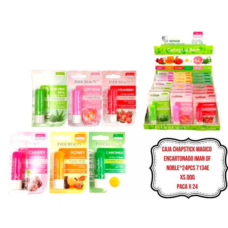 CAJA CHAPSTICK MAGICO ENCARTONADO IMAN OF NOBLE*24PCS 7134E