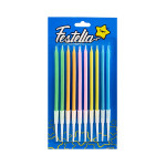 VELA X10 COLORES PASTEL SURTIDA