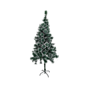 ARBOL NAVIDEÑO ERIZO VERDE PUNTAS BLANCAS 180*180T'