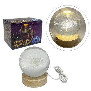 ESFERA DE CRISTAL CON LUZ 3D,