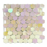 CORTINA PANEL HEXAGONAL BLANCA TORNASOL 30*30