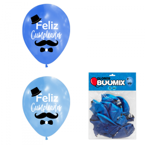 BOMBA BIGOTE FELIZ CUMPLEAÑOS R12X10 AC-A (PQTX12)