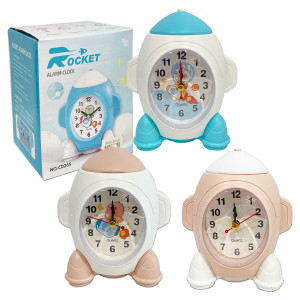 RELOJ DESPERTADOR INFANTIL COHETE