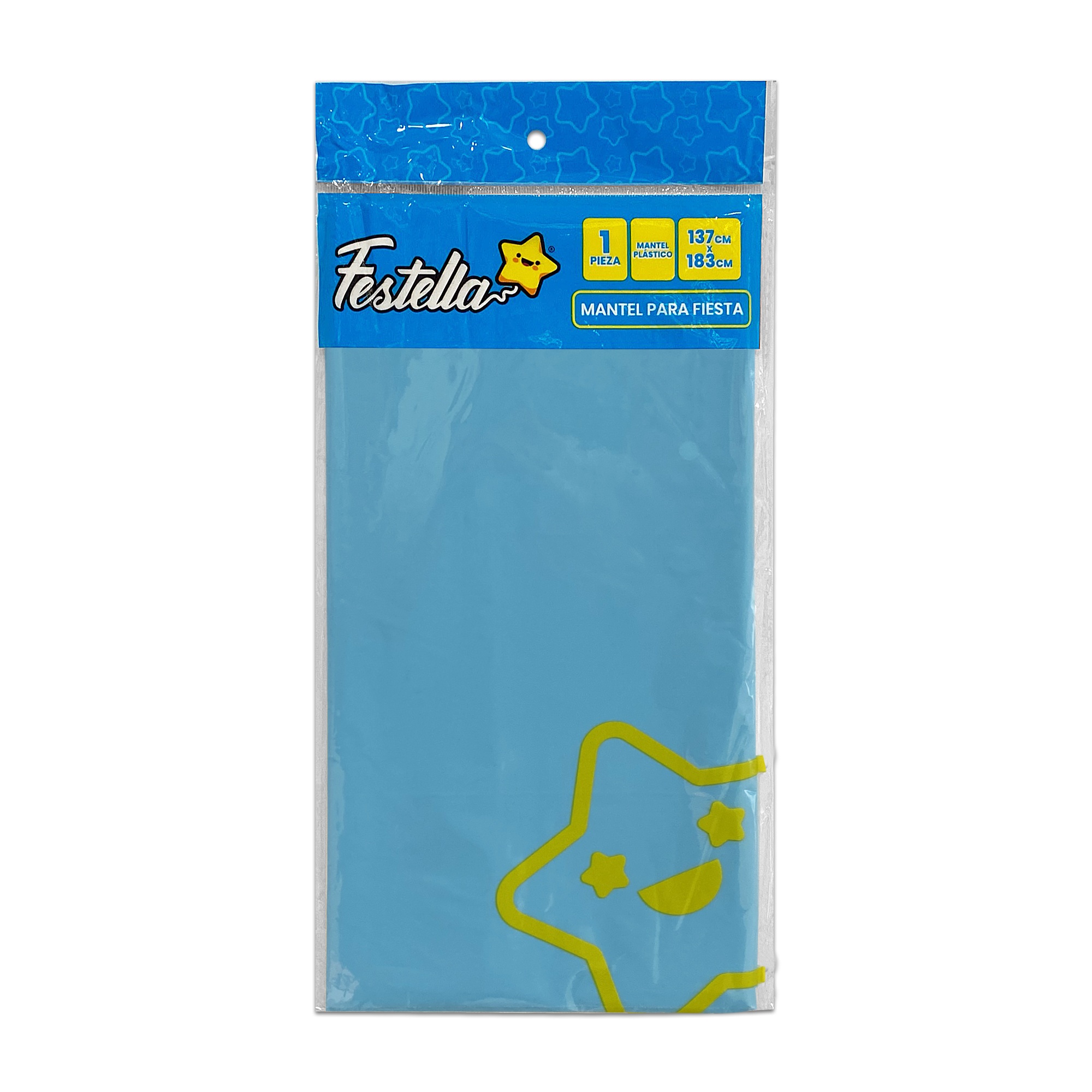 MANTEL PARA FIESTA LISO AZUL CLARO (PQTX12)