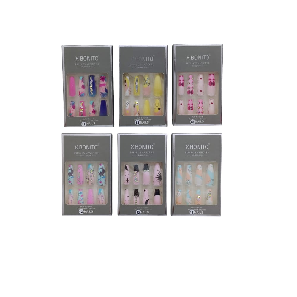 UÑA POSTIZA ESTAMPADA EN CAJA DK-2222 (PQTX12)