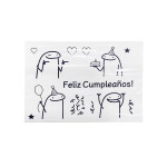 STICKER FLORK FELIZ CUMPLEAÑOS PARA GLOBO