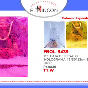 DZ. CAJA DE REGALO HOLOGRAMA 42*30*12cm BMR-3439