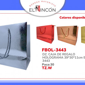 DZ. CAJA DE REGALO HOLOGRAMA 39*30*11cm BMR-3443