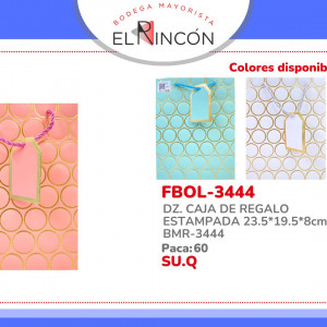 DZ. CAJA DE REGALO ESTAMPADA 23.5*19.5*8cm BMR-3444