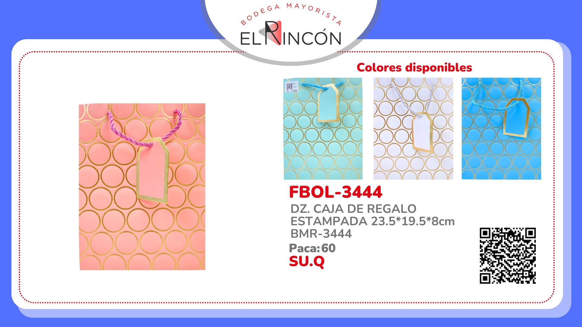 DZ. CAJA DE REGALO ESTAMPADA 23.5*19.5*8cm BMR-3444