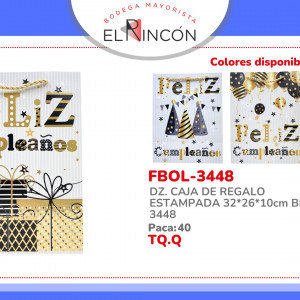 DZ. CAJA DE REGALO ESTAMPADA 32*26*10cm BMR-3448