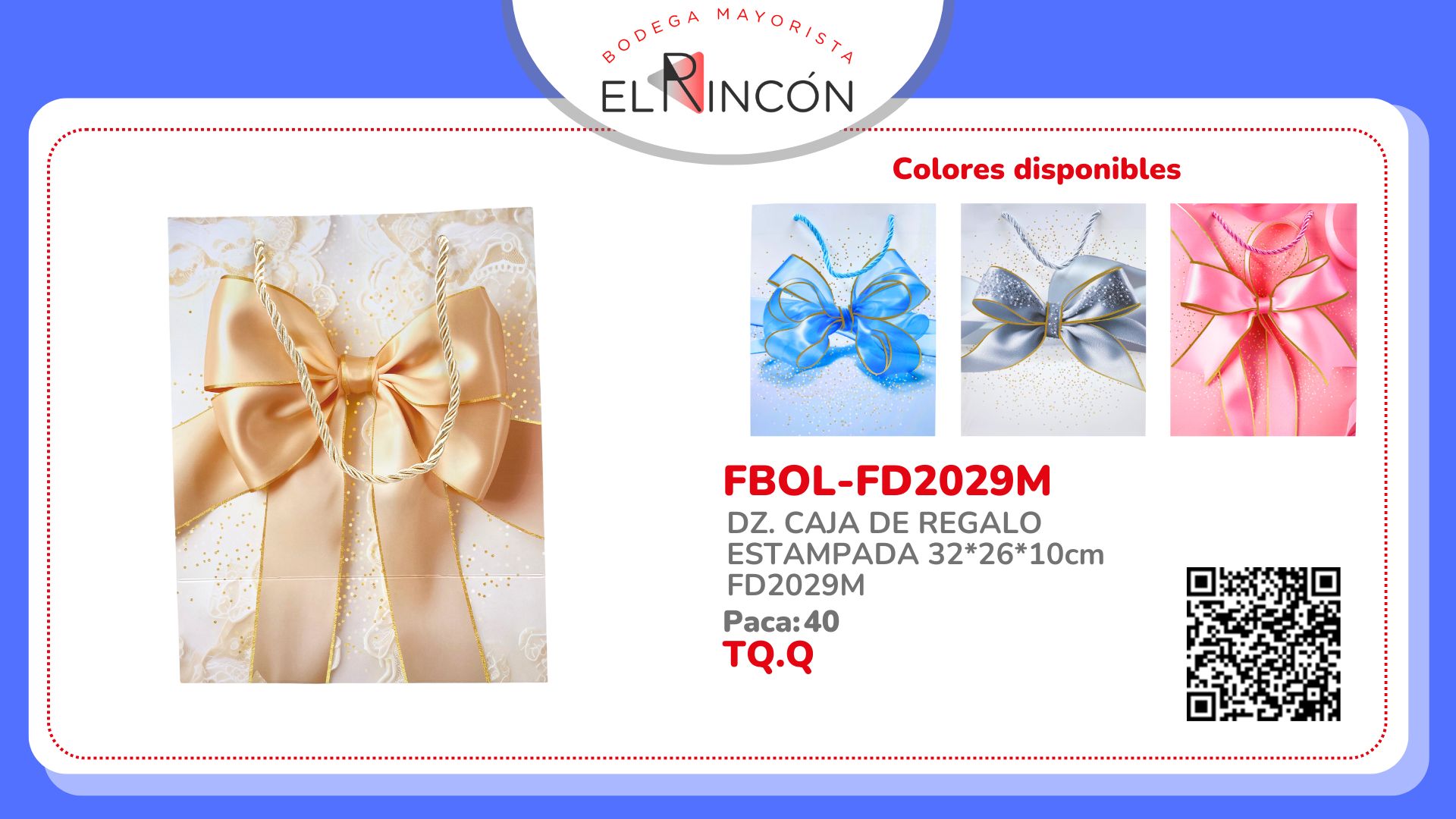 DZ. CAJA DE REGALO ESTAMPADA 32*26*10cm FD2029M