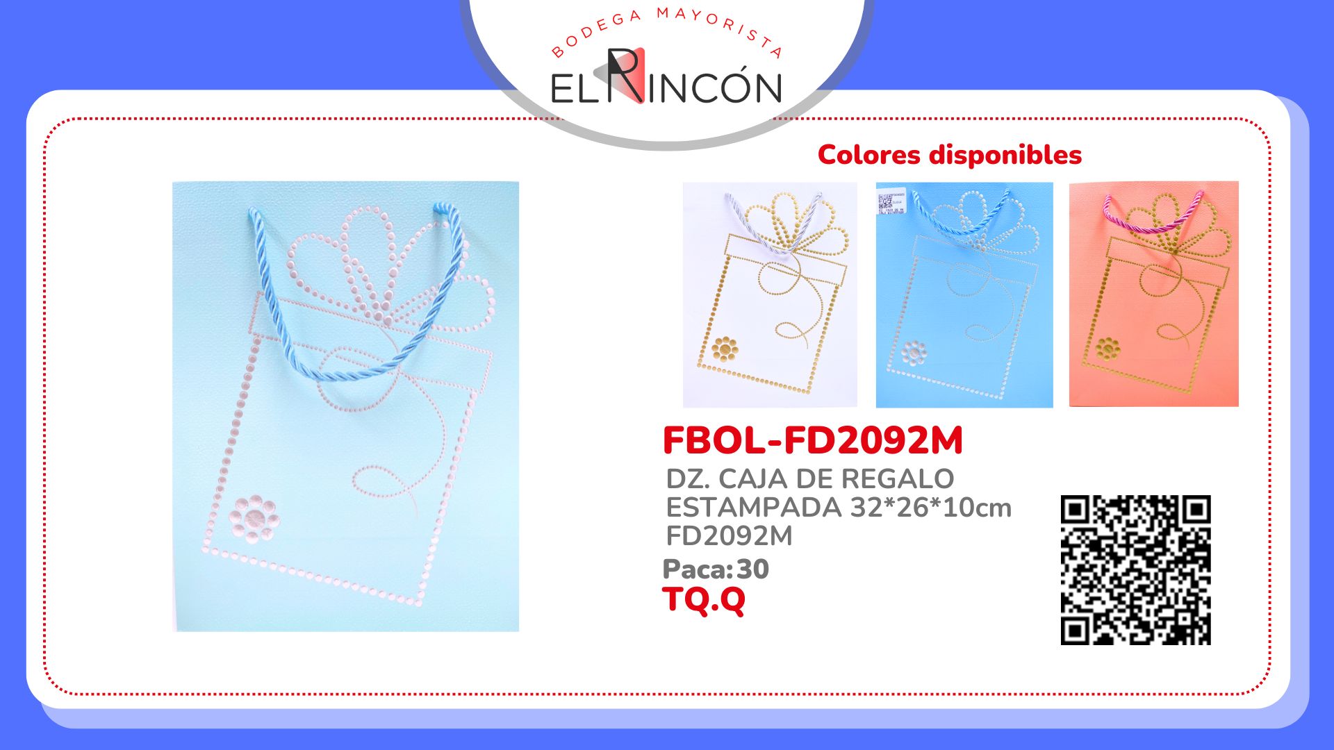 DZ. CAJA DE REGALO ESTAMPADA 32*26*10cm FD2092M