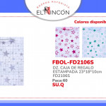 DZ. CAJA DE REGALO ESTAMPADA 23*18*10cm FD2106S