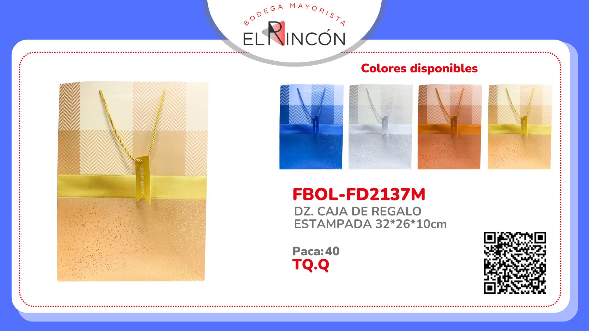 DZ. CAJA DE REGALO ESTAMPADA 32*26*10cm FD2137M