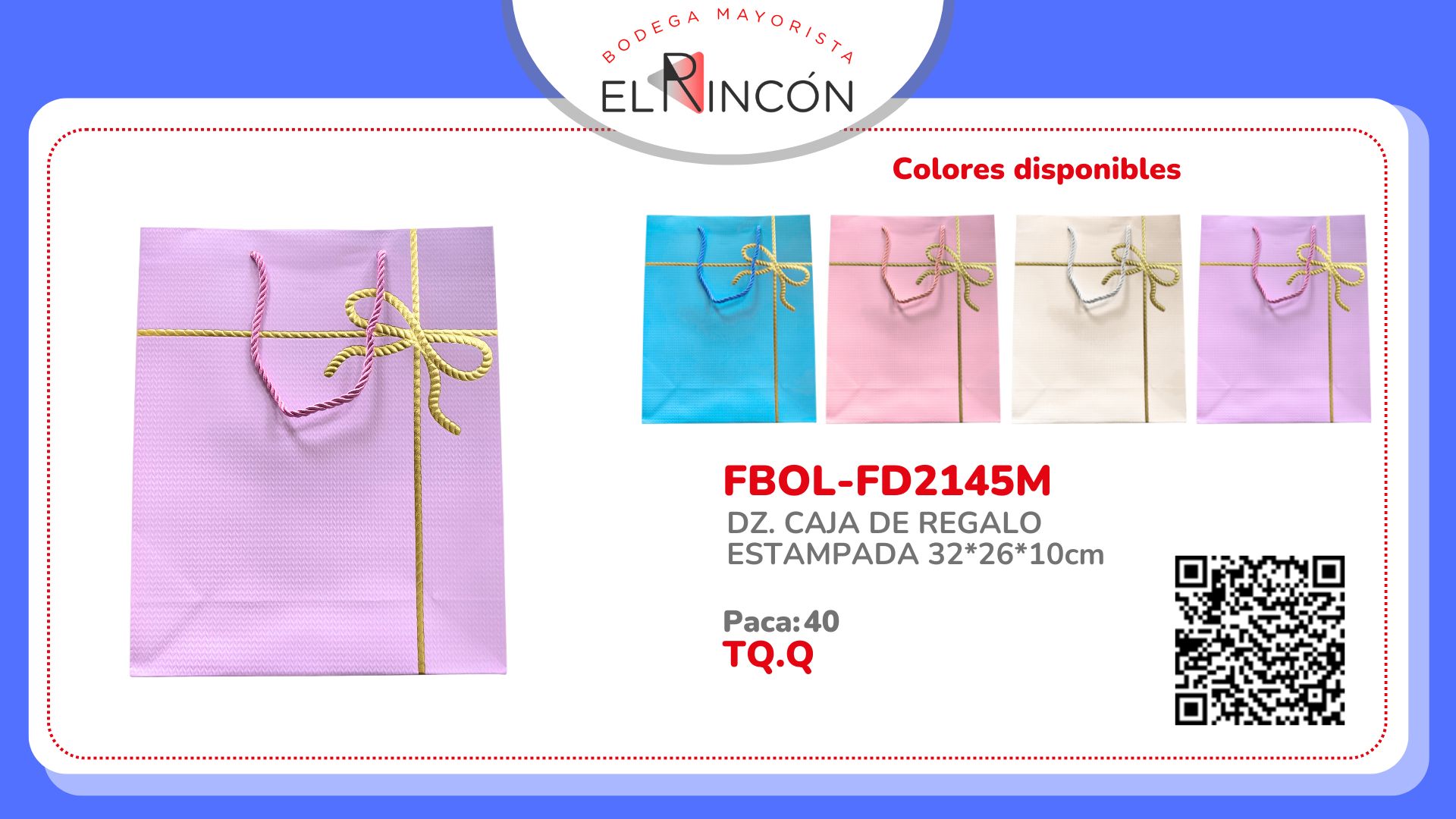 DZ. CAJA DE REGALO ESTAMPADA 32*26*10cm FD2145M