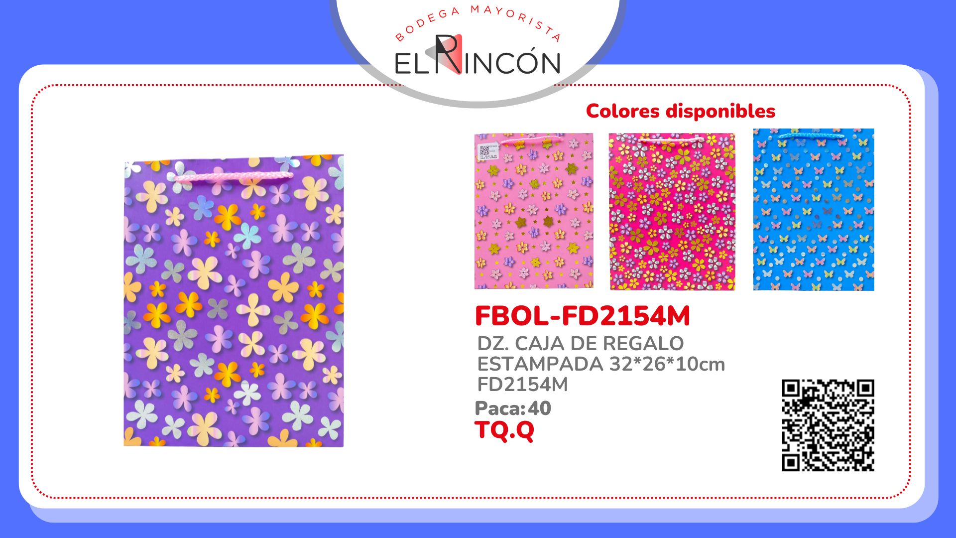 DZ. CAJA DE REGALO ESTAMPADA 32*26*10cm FD2154M
