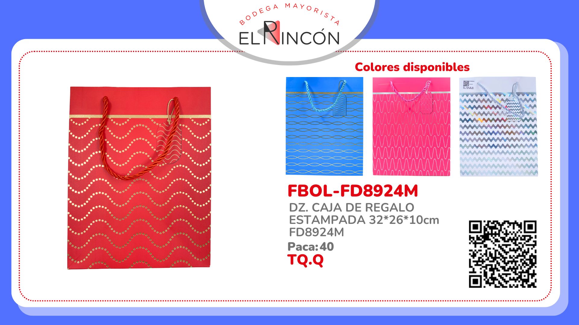 DZ. CAJA DE REGALO ESTAMPADA 32*26*10cm FD8924M