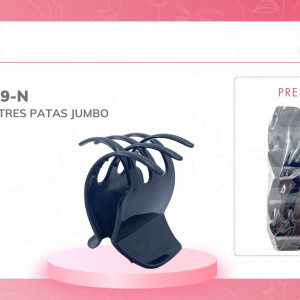 DZ. CAIMAN TRES PATAS JUMBO NEGRO BMR-3989-N