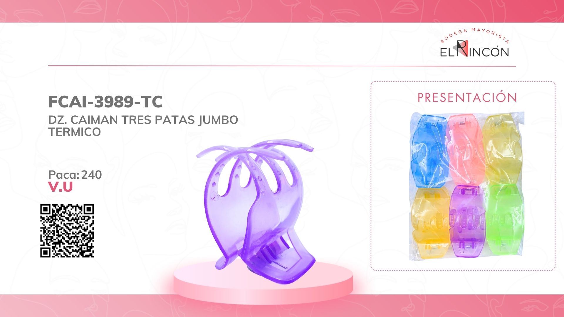 DZ. CAIMAN TRES PATAS JUMBO TERMICO BMR-3989-TC