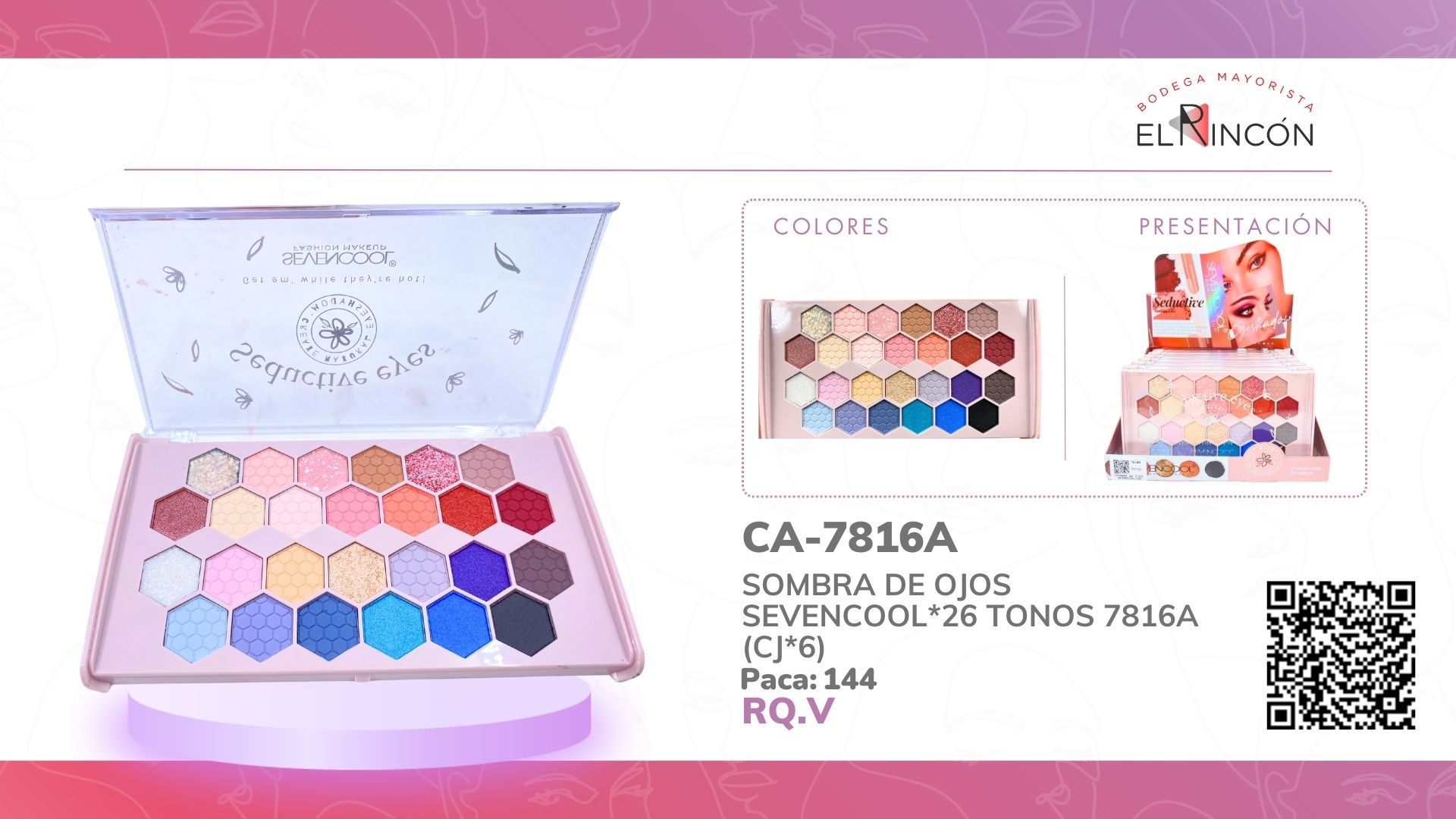 SOMBRA DE OJOS SEVENCOOL*26 TONOS 7816A (CJ*6)