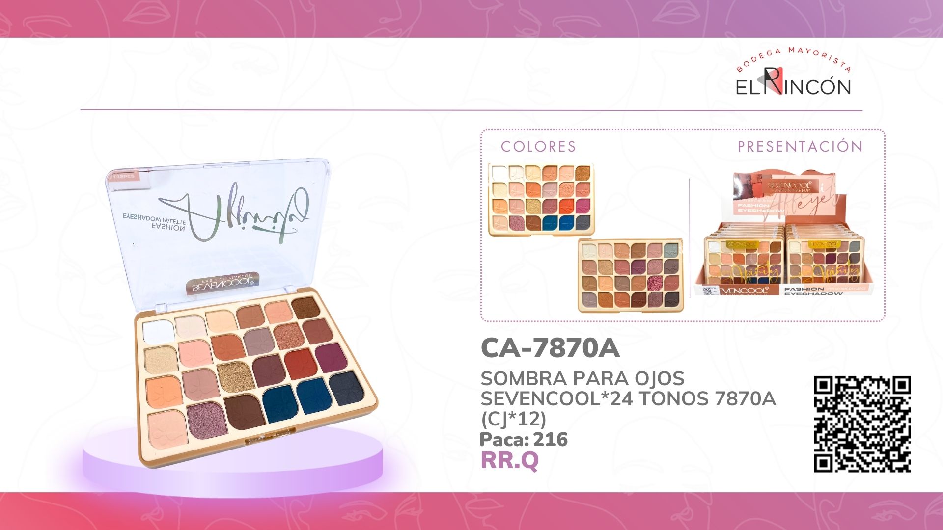 SOMBRA PARA OJOS SEVENCOOL*24 TONOS 7870A (CJ*12)