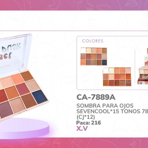 SOMBRA PARA OJOS SEVENCOOL*15 TONOS 7889A (CJ*12)